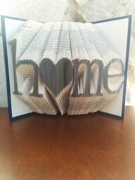 Home - Folded Book Art Fully Customizable, Housewarming, Buyer - thumbnail 1