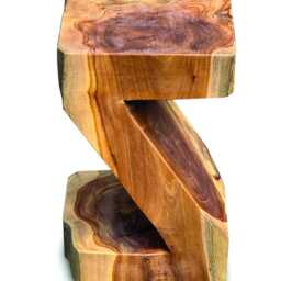Teak Root Z Stool Wooden Letter Seat 45cm - thumbnail 4