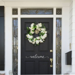 Welcome Door Vinyl Wall Decal Fancy Front Sticker For Home Entrance Gift Idea Simple Decor 018 - thumbnail 3