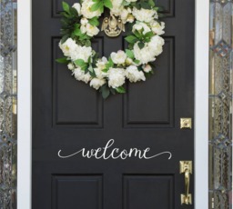 Welcome Door Vinyl Wall Decal Fancy Front Sticker For Home Entrance Gift Idea Simple Decor 018 - thumbnail 1