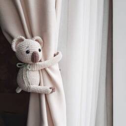Koala Curtain Tiebacks Nursery Decor Animal Tie Backs Nursery Holder - thumbnail 3