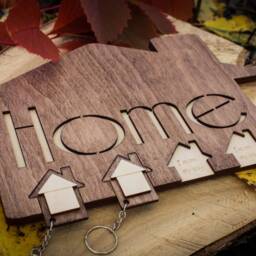 Personalized Wood Key Holder, Farmhouse Home Decor, New Gift - thumbnail 2
