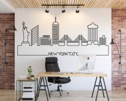 New York City Skyline Wall Decal Modern Home Decor - thumbnail 1