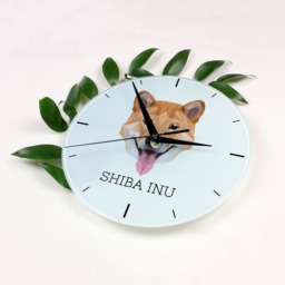 A Clock With A Shiba Inu Dog. New Collection The Geometric Dog - thumbnail 2