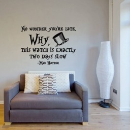 Mad Hatter Quote Wall Decal - Alice in Wonderland Decor P185 - thumbnail 1