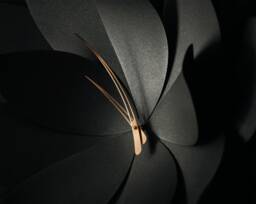 Extra Large Lotus Metal Wall Clock, Modern Art Decor - 89cm - thumbnail 1