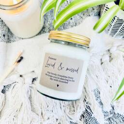 Sympathy Gift Set Personalised Scented Candle & Porcelain Heart Remembrance - thumbnail 2