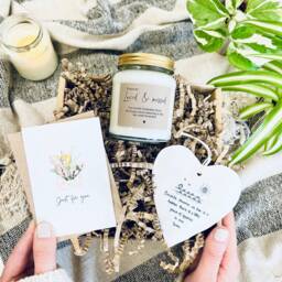 Sympathy Gift Set Personalised Scented Candle & Porcelain Heart Remembrance