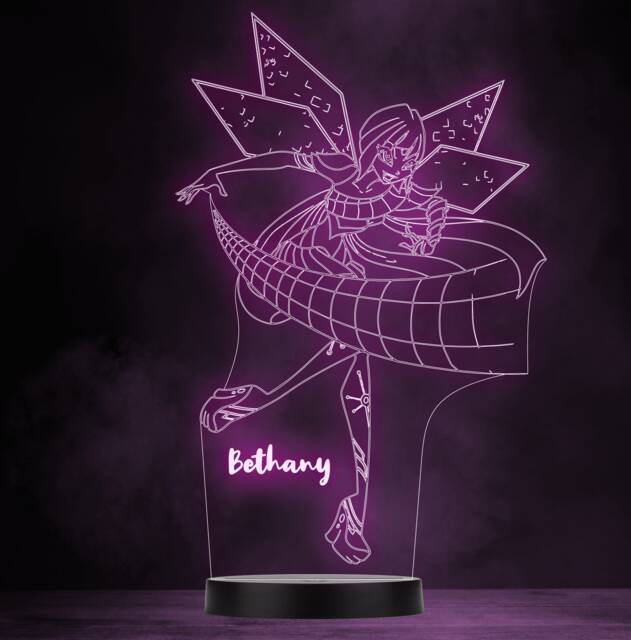 3D Effect Fairy Magic Your Personalised Gift Colour Change Led Lamp Night Light - image 1
