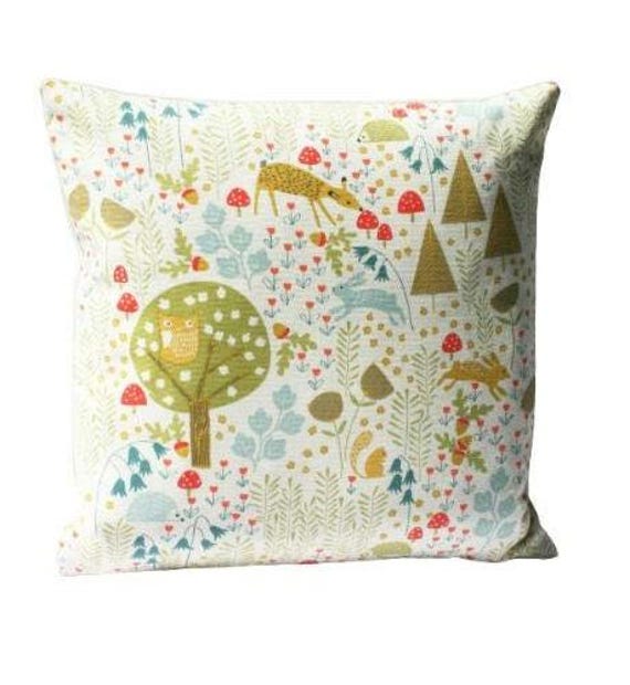 Woodland Design Multicoloured Cushion - image 1