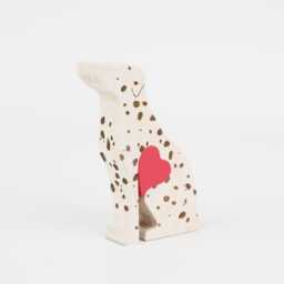 Personalised Dalmatian Wooden Figurine, Engraved Love Heart Dog Memorial Statue, Mother's Day Remembrance Gift - thumbnail 2
