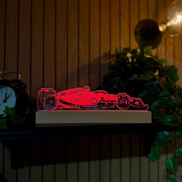 Charles Leclerc Ferrari Led Night Light, F1 Gifts, Gifts For Him, Her, Lights, Bedroom Light - image 1