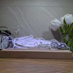 Charles Leclerc Ferrari Led Night Light, F1 Gifts, Gifts For Him, Her, Lights, Bedroom Light - thumbnail 3