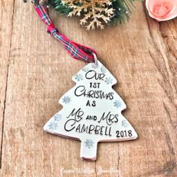 Personalized Christmas Tree Ornament , First Together Custom Decoration - thumbnail 3