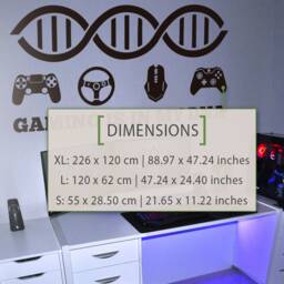 Gamer Wall Decals Gaming Room Decor, Battle-station Vinyl Decal - thumbnail 2