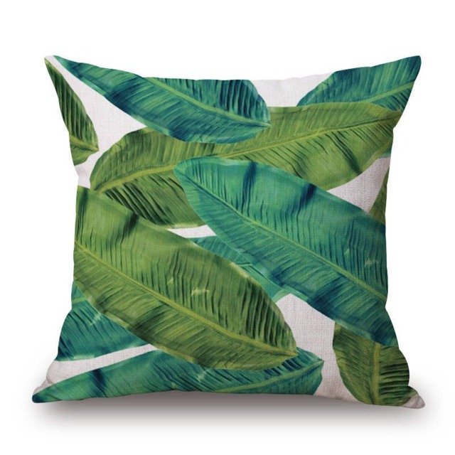 Hawaii Banana Leaf Pillow Cover ~ Tropical Case - image 1