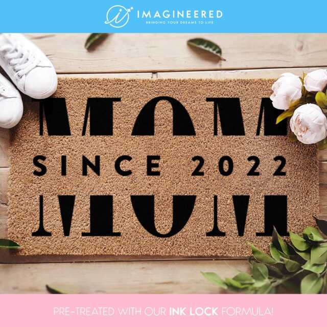 New Mom Doormat - Personalized Door Mat Baby Shower Gift Gifts Birthday Favors To Be Home - image 1