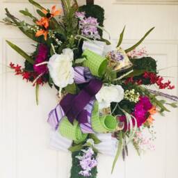 Floral Cross, Wall Decor, Funeral Arrangement, Cemetery Or Anywhere You Want Beautiful Character - thumbnail 3