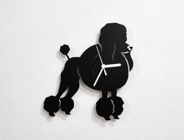 Poodle Dog - Wall Clock Silhouette - image 1