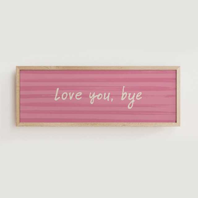 Love You, Bye Hallway Print, Above Door Horizontal Panoramic Print Wide Unframed - image 1