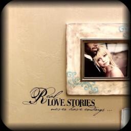 Real Love Stories Wall Decal, Never Have Endings Master Bedroom Sticker Fb012 - thumbnail 2