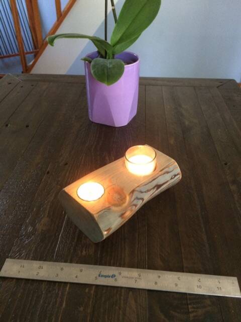 Wood Candleholder - image 1