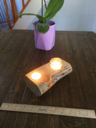 Wood Candleholder