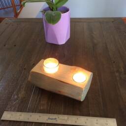 Wood Candleholder - thumbnail 2