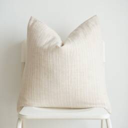 "Hmong Batik Striped Pillow Cover Neutral Cream Ivory - 20"" X 20" - thumbnail 2