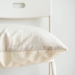 "Hmong Batik Striped Pillow Cover Neutral Cream Ivory - 20"" X 20" - thumbnail 3