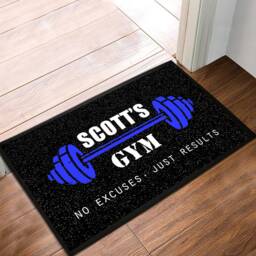 Artylicious Personalised Gym/Weights Room - Door Mat - Home Gym Dumbells Print, Non-Slip Floor Accessories - thumbnail 3