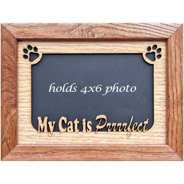 5x7 My Cat Is Purrrrfect Picture Frame - Holds 4x6 Photo Gift For Cat Lover Crazy Lady Feline - image 1