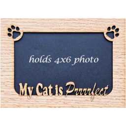 5x7 My Cat Is Purrrrfect Picture Frame - Holds 4x6 Photo Gift For Cat Lover Crazy Lady Feline - thumbnail 2