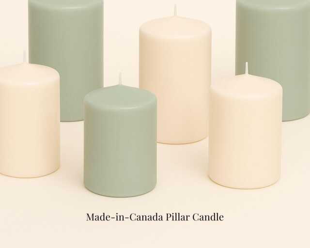 Pastel Pillar Candles Unscented Green Decorative 3 - image 1