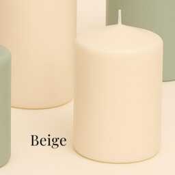Pastel Pillar Candles Unscented Green Decorative 3 - thumbnail 2