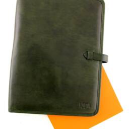 Genuineleather Clipboard A4, Business Folder, Presentation Folder Meeting Clipboard, Conference Folder A4 Clipboard Green - thumbnail 2