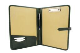 Genuineleather Clipboard A4, Business Folder, Presentation Folder Meeting Clipboard, Conference Folder A4 Clipboard Green
