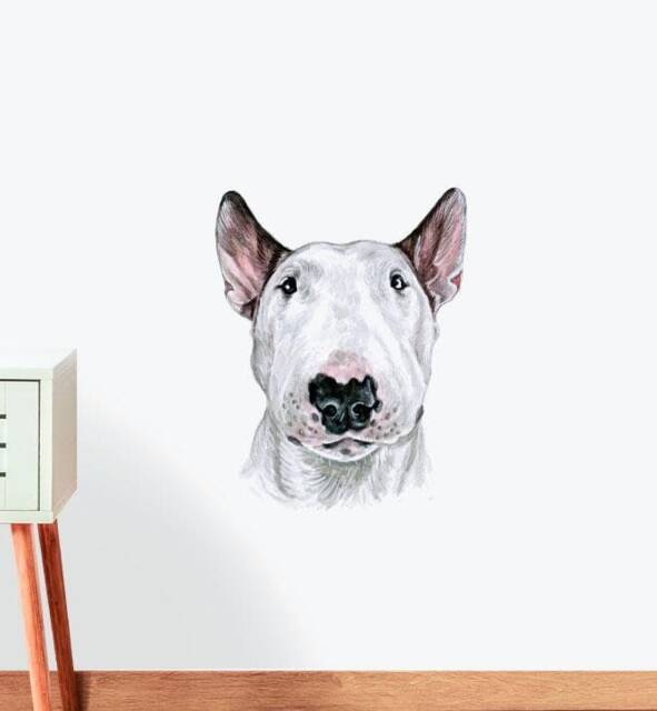Bull Terrier Dog Wall Sticker Decal - Dogs & Pets Stickers, Art, Decals, Kids Animals Decals