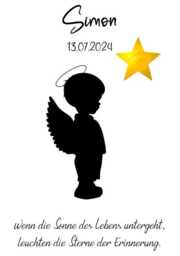 Memorial Candle Little Angel With Star - thumbnail 2