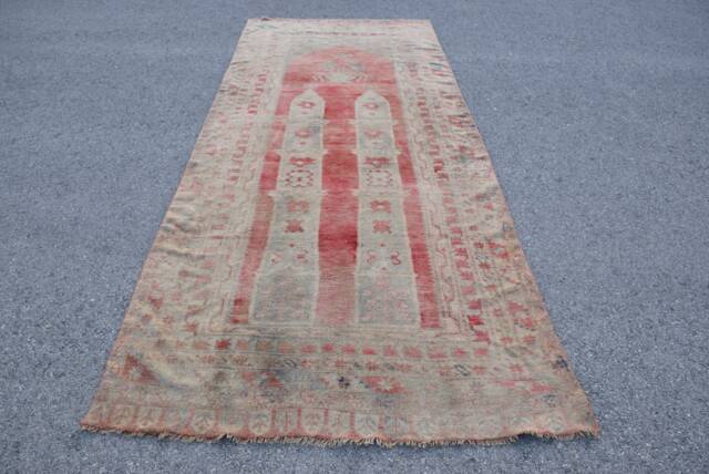 Rugs For Salon, Anatolian Rugs, 4.4x10.8 Ft Large Rug, Turkish Red Antique Vintage Outdoor Living Room Rug - image 1