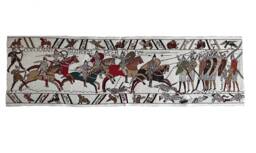 Bayeux Tapestry Wall Hanging Medieval Woven Art - 18x57 Inches
