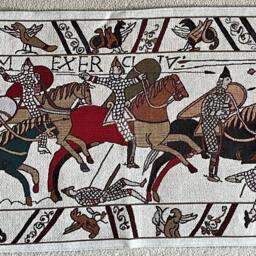 Bayeux Tapestry Wall Hanging Medieval Woven Art - 18x57 Inches - thumbnail 4