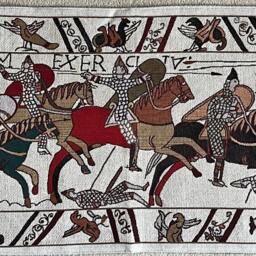 Bayeux Tapestry Wall Hanging Medieval Woven Art - 18x57 Inches - thumbnail 2