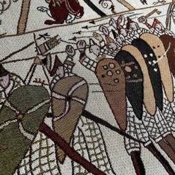 Bayeux Tapestry Wall Hanging Medieval Woven Art - 18x57 Inches - thumbnail 3