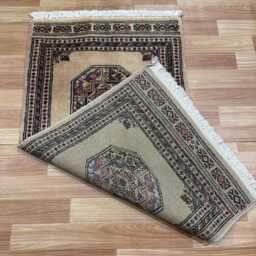 2x4 Beige Bokhara Rug - 0.60x1.20 Bedroom Luxury Area Turkish Fine Quality Afghan - thumbnail 4