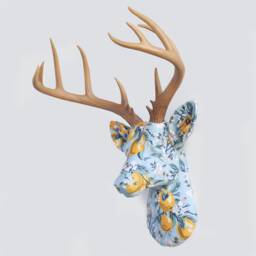 Faux Taxidermy Deer Head Fabric Wall Mount - Decor Lemons Fad6600 - thumbnail 2