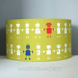 Scandi Animals Lampshade Fox Elephant Owl Pattern For Kids Or Nursery, Ceiling Lamp Base, Made By Vivid Shades - thumbnail 4