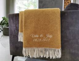 Personalised Gift, Merino Wool Blanket, Large Throw For A Couple, Cosy Gift Mom, Girlfriend, Sister, Wife