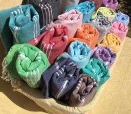 "striped Turkish Peshtemal Towel Natural Cotton Bath & Beach Towel - 39.5""x 71"