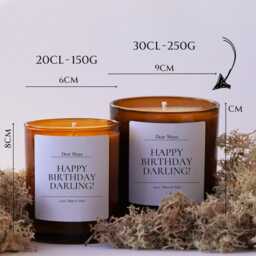 Coffee Cake Soy Candle 20Cl/30Cl Amber Refillable Glass Jars Perfect Gift For Her Birthday Personalised Gifts - thumbnail 3